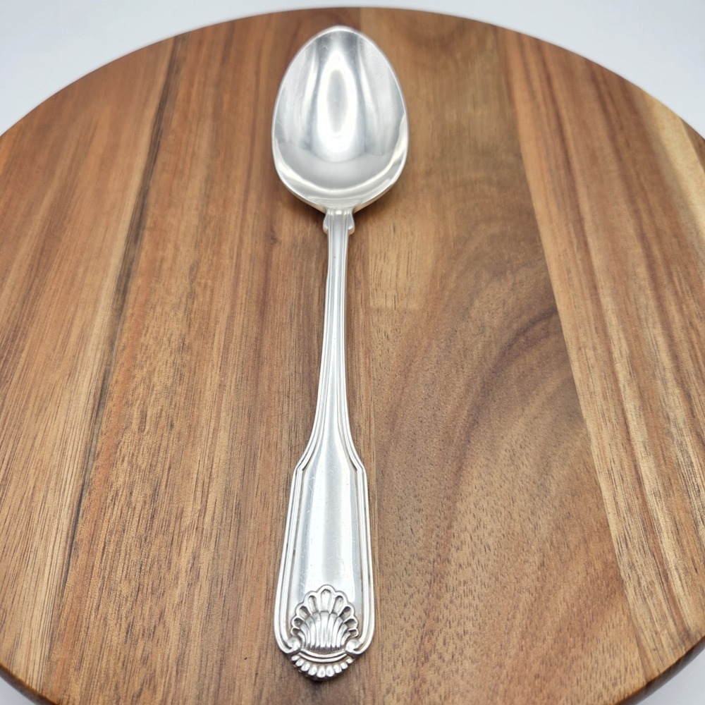 Oneida Community Silverplate Silver Shell 8 1/2 Inch Serving Spoon